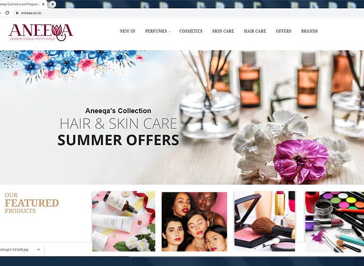 Aneeqa Cosmetics Website