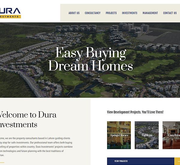 dura website design