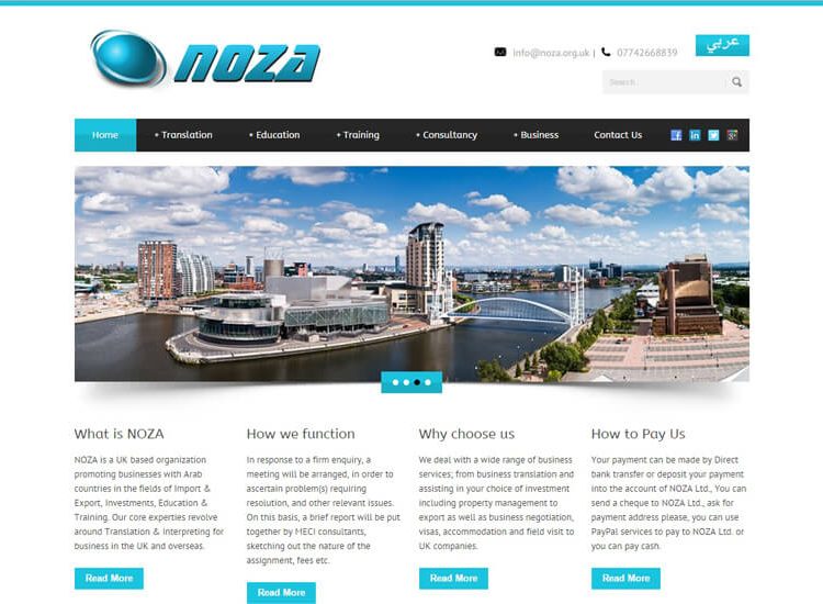 noza website development
